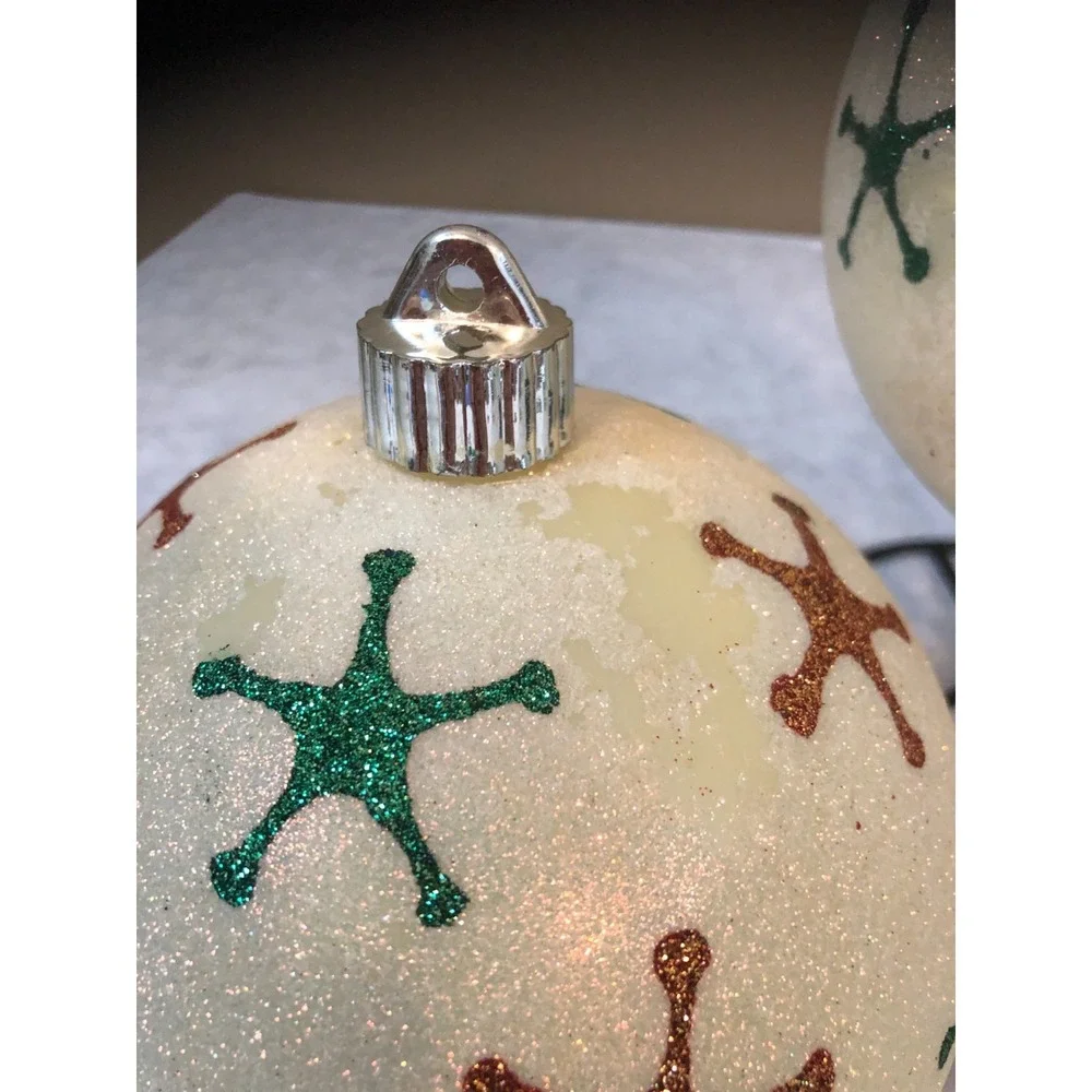 Lot of 2 ~ Jumbo Christmas Ornaments ~ 6.5